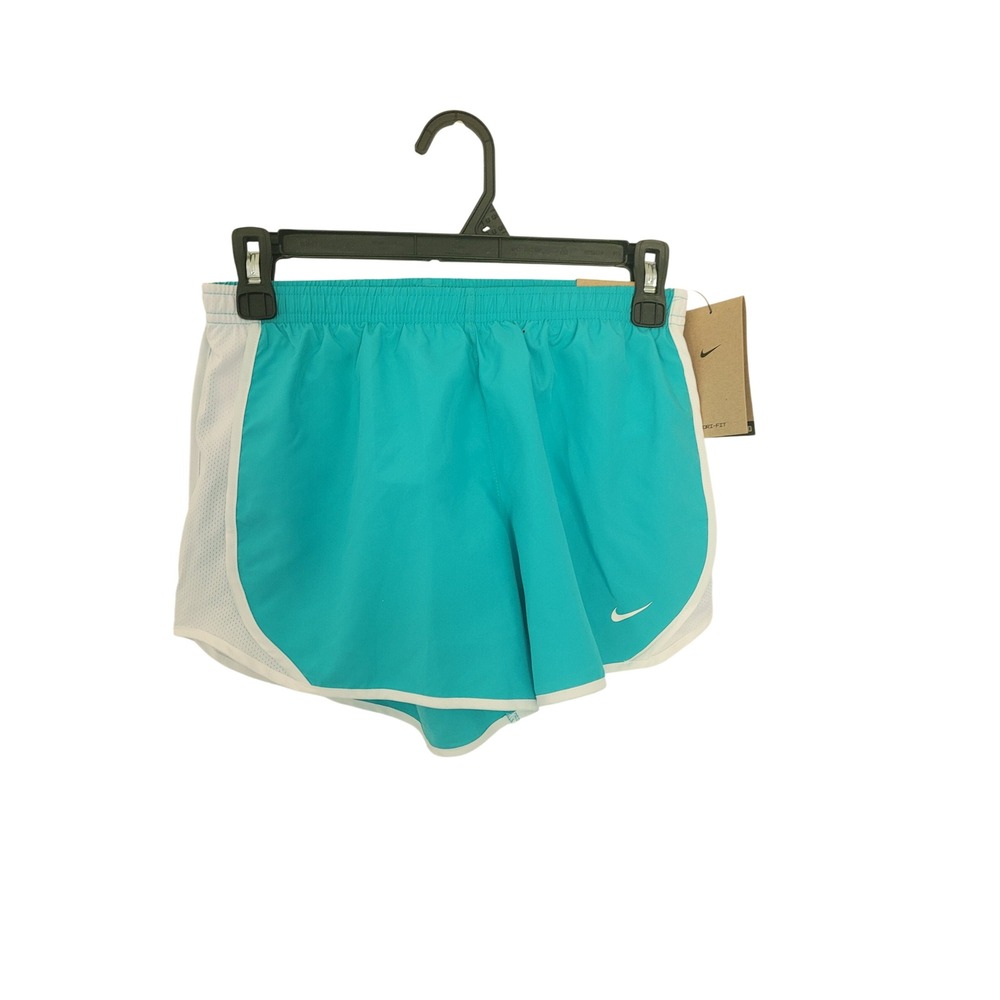 Nike Kids Girls Dry-FIT Tempo Running Shorts Teal White Size Large L #4
